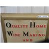 Image 2 : Self Standing Store Light Up Sign ' Quality Beer + Wine Supply' 19" x 22" 