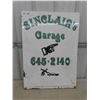 Image 1 : Sinclair Garage Metal Sign - Hand Painted 24" x 34" 