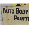 Image 2 : Autobody Repair Metal Sign - 2 Sided 14.5" x 32" 