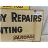 Image 3 : Autobody Repair Metal Sign - 2 Sided 14.5" x 32" 