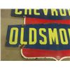 Image 4 : Chevrolet Oldsmobile Vintage Dealership 4 Color Shield 2pc Sign 64" x 76" 