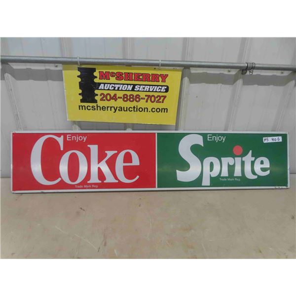 Coke/ Sprite Metal Sign 10" x 48"