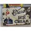 Image 1 : Crescent Ice Cream Porcelain Sign - Chipped Up But Fairly Clean