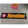 Image 1 : Texaco Havoline Fiberglass Sign 17.5" x 73.5" 