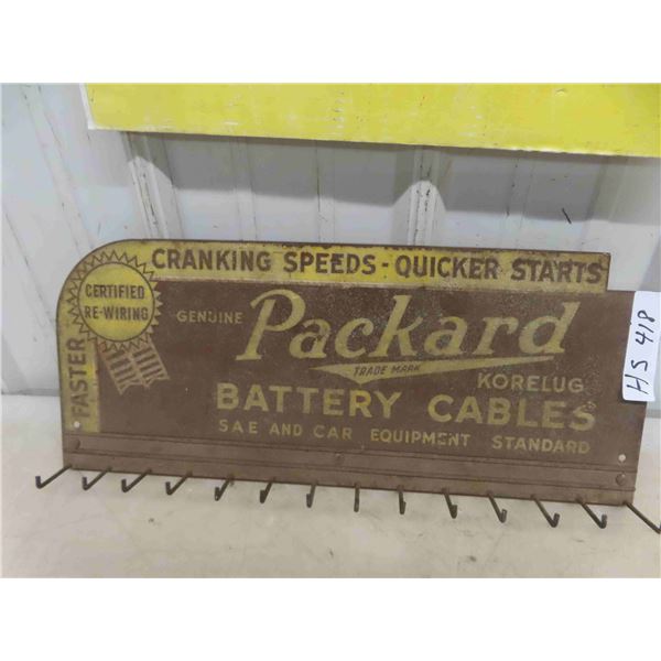 Packard Battery Cable Metal Rack 8.5  x 20 