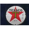 Image 1 : Texaco Porcelain Round Sign 12" Wide