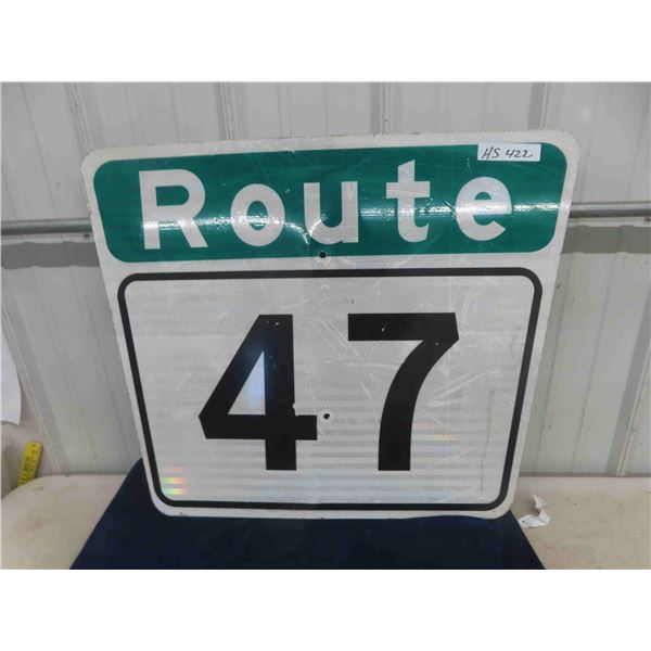 Route 47 Metal Sign Highway Sign 24" x 28"