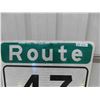 Image 2 : Route 47 Metal Sign Highway Sign 24" x 28"