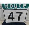 Image 3 : Route 47 Metal Sign Highway Sign 24" x 28"