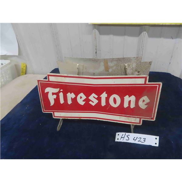 Firestone Tire Metal Stand