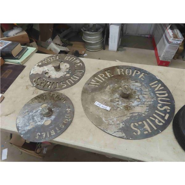 3 Wire Rope Industries Stencils- Round ; 14  + 18  + 24 