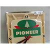 Image 2 : Pioneer Chainsaw Clock 17" x 21" - Clock Works but Didn't Light - needs bulbs 