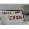 Image 3 : Hand Painted on Porcelain ; All Parts & Labour Cash  Sign 8" x 23" 