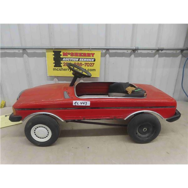 Metal Mercedes Pedal Car 16"x 18" x 37" 
