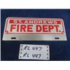 Image 2 : Vintage Chrome Foot Gas Pedal & St. Andrews Fire Dept. Plate Topper