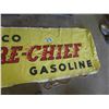 Image 4 : Texaco Fire Chief Gasoline Canvas Banner Advertisement 28 1/2'' x 94''