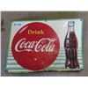 Image 1 : 1956 Coca Cola Metal Embossed Sign 27 1/2'' x 19 1/2'' 