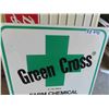 Image 2 : Green Cross Farm Chemical Dealer Metal Sign 24'' x 24'' 