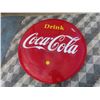 Image 1 : 1956 Coca Cola Porcelain 48'' Round Sign with Original Hanging Brackets