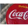 Image 3 : 1956 Coca Cola Porcelain 48'' Round Sign with Original Hanging Brackets