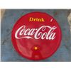 Image 1 : 1956 Coca Cola Porcelain 48'' Round Sign with Original Hanging Bracket