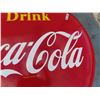 Image 4 : 1956 Coca Cola Porcelain 48'' Round Sign with Original Hanging Bracket