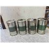 Image 2 : 4 BA Peerless Motor Oil Quartz Cans 