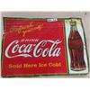 Image 1 : 1930 Coca Cola Metal Embossed Sign St Thomas 19 1/2'' x 28''