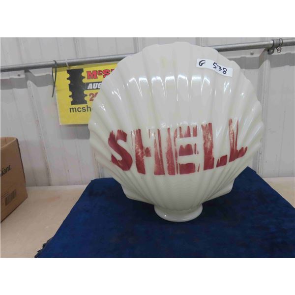 Shell Clam Shaped Gas Bowser Globe 19'' x 19'' x 10''