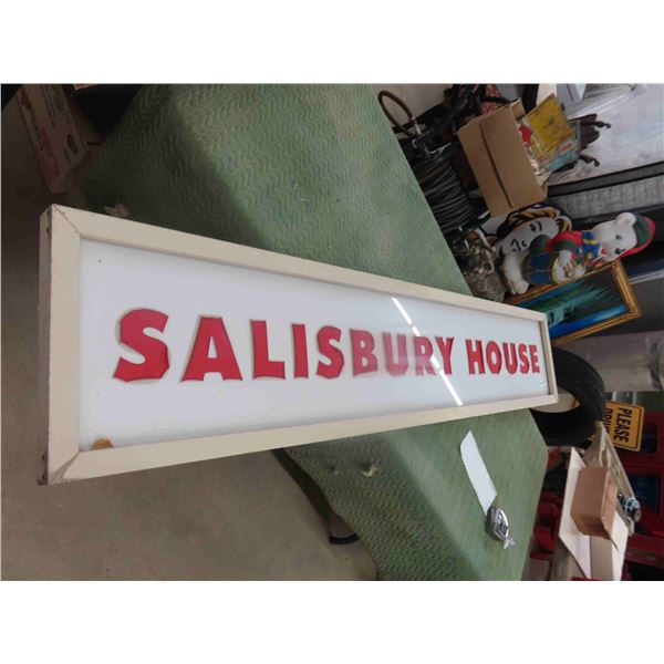 Salisbury House Fiberglass Sign with Metal Frame 16'' x 78'' 