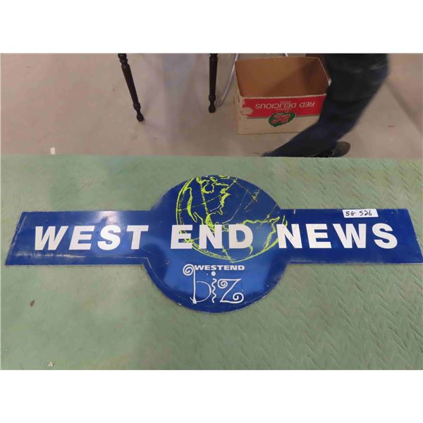 West End News Metal Sign 40 1/2'' x 15''