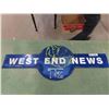 Image 1 : West End News Metal Sign 40 1/2'' x 15''