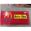 Image 1 : McDonalds Drive Through Fiberglass Sign 17'' x 33''