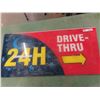 Image 1 : McDonalds Drive Through Fiberglass Sign 17'' x 33''