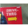 Image 2 : McDonalds Drive Through Fiberglass Sign 17'' x 33''