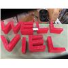 Image 1 : 8 Light Up Letters Approx.  10'' x 10'' Each - Includes V , W , I , (2) E , 