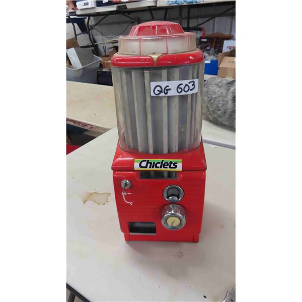 Gumball Counter Machine - Coin Operated with Key - 8  x 9  x 20 