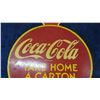 Image 9 : Coca-Cola Rack Topper Sign - Vintage Metal, 2 Sided 10.5" x 18"