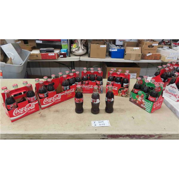 (6) Cases of 8oz Coca-Cola Bottles - 6 Pack ; Christmas + Santa