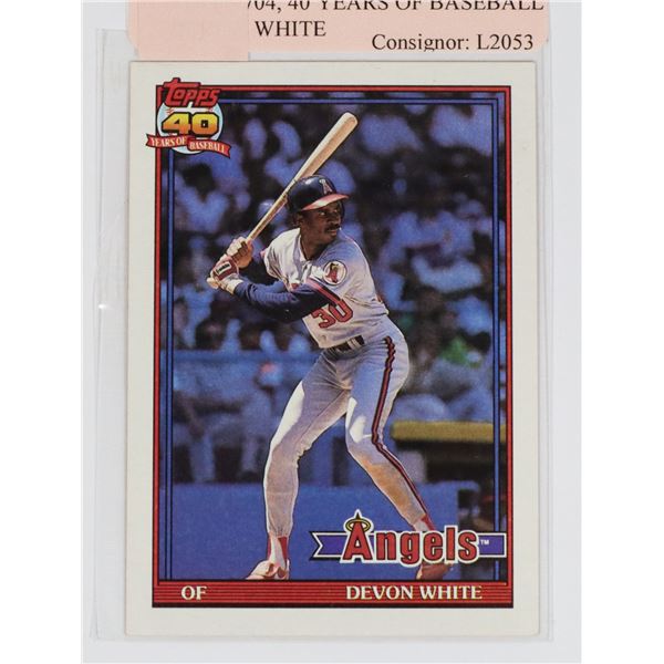 TOPPS 704, 40 YEARS OF BASEBALL DEVON WHITE