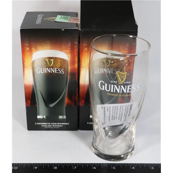 2 OFFICIAL GUINNESS GLASSES