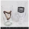 Image 1 : FERNIE BREWING TULIP GLASS WITH GUINNESS DARK HARP