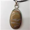 Image 1 : SILVER GENUINE GEMSTONE W/ CORD PENDANT