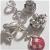 Image 1 : SILVER PACK OF 5 PANDORA STYLE BEADS (~WEIGHT 10G)