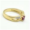 Image 2 : GOLD PLATED SILVER RUBY WHITE TOPAZ(0.45CT) GOLD