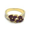 Image 1 : GOLD PLATED SILVER RUBY WHITE TOPAZ(2.3CT)