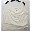 Image 1 : NEW SIZE 1X LACE DETAIL CREME TANK TOP