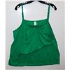 NEW GREEN CAMI-TOP WITH LACE DETAIL.  THIN