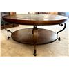 Image 3 : ROUND STONE-WROUGHT IRON COFFEE TABLE