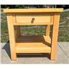 Image 1 : SOLID MAPLE SIDE TABLE WITH STORAGE DRAWER; MATCHES ITEM #6 AND #11